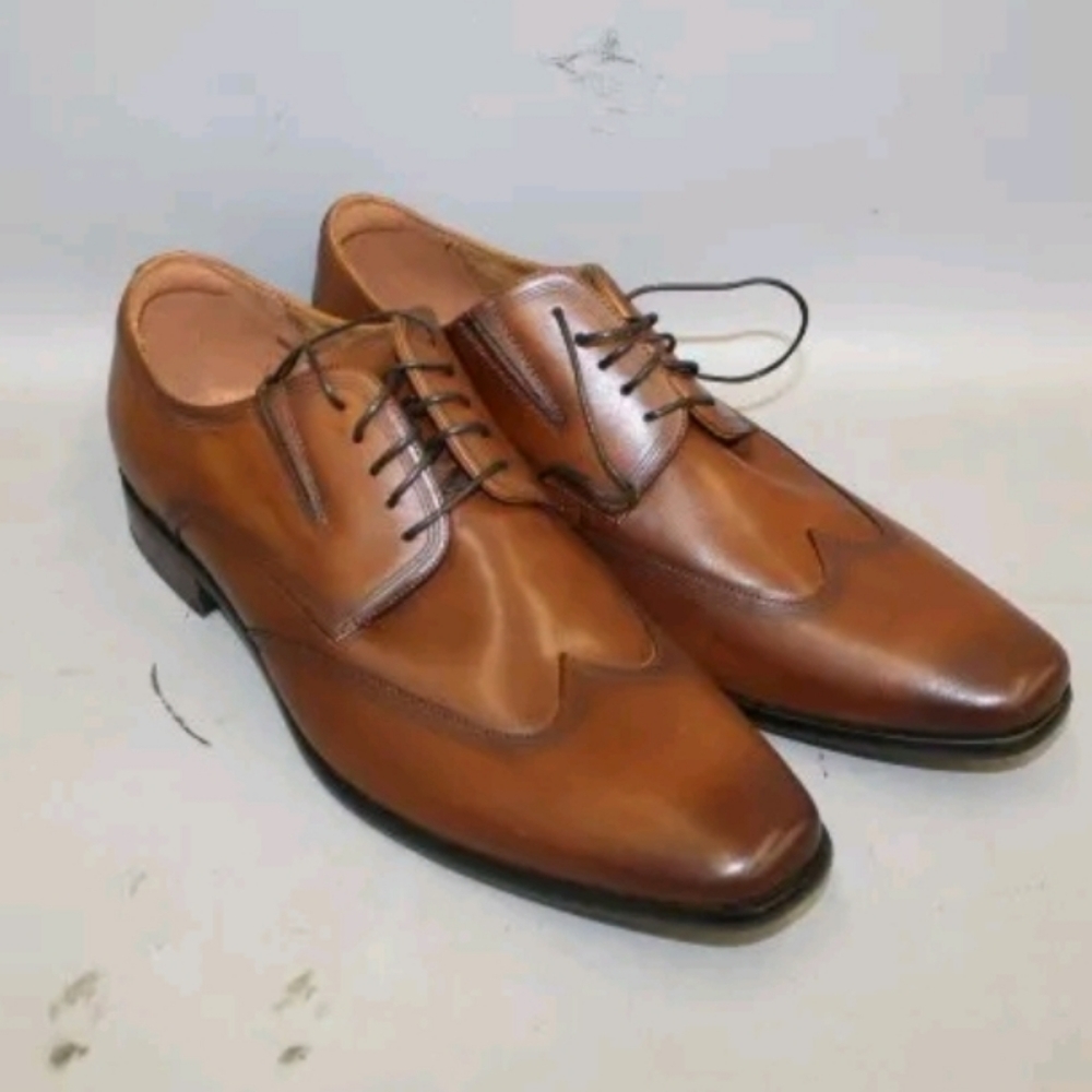 Florsheim Mens Light Brown Coognac Leather Dress Shoes 13 D